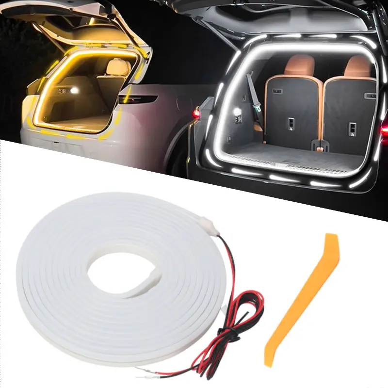 157IN automatic trunk light with automatic sensing car LED trunk light strip, with starting Flowing lighting 12V automotive accessories Car Led Lights