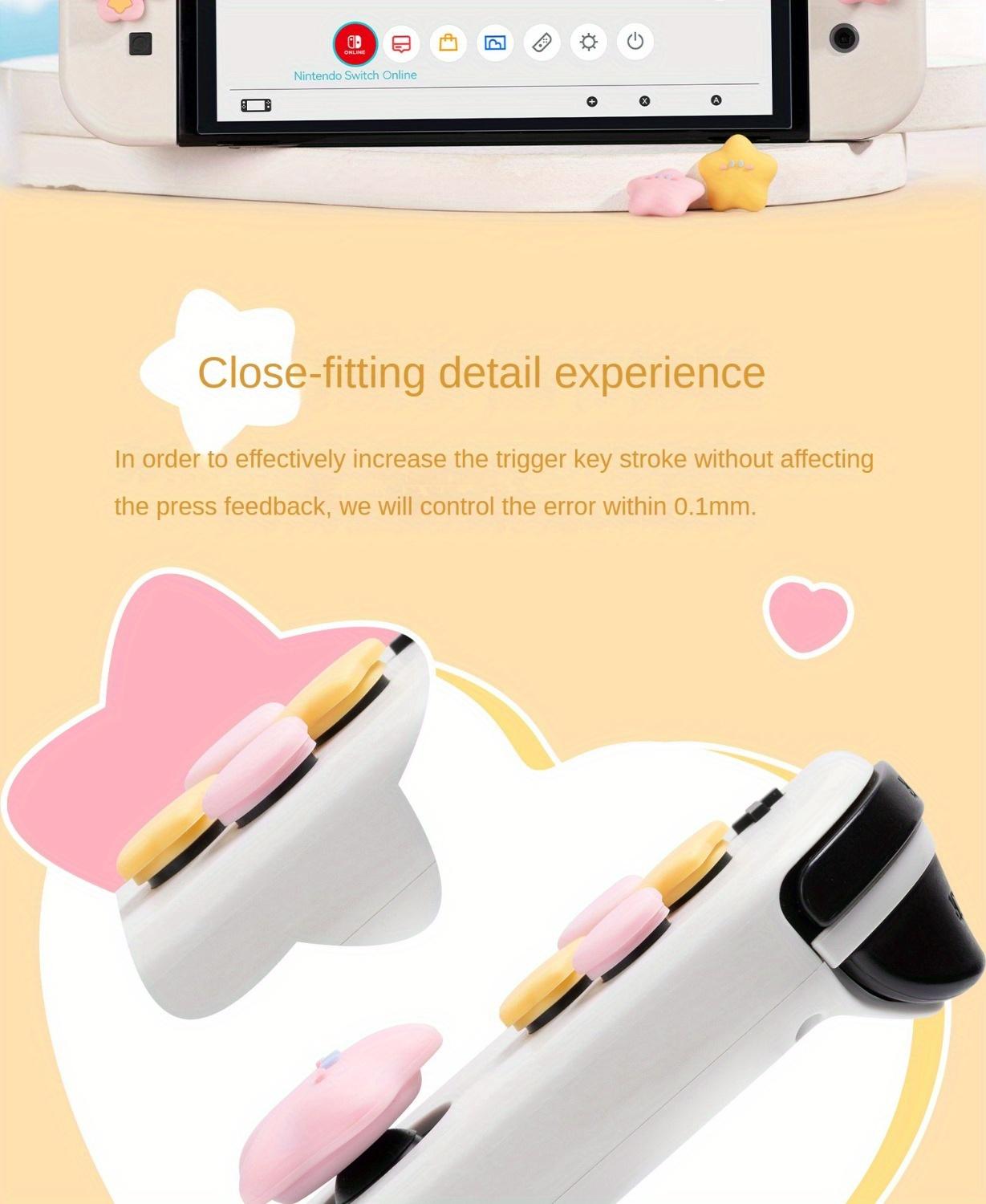 Silicone Thumb Grip Caps for Nintendo Switch/OLED - Non-Slip, Durable Joystick Covers with Cross Button Stickers - Perfect Gift Set