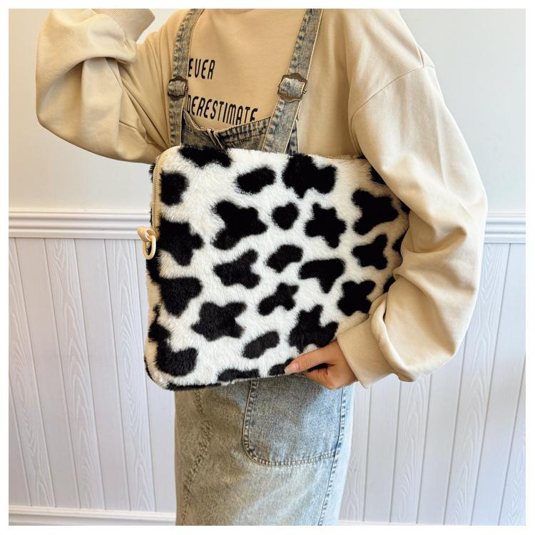 Leopard print Laptop Sleeve 11 13.3 13.6 14 15 15.6 Inch For Macbook Dell Huawei Samsung Xiaomi LG Shoulder Bag Tablet Pouch