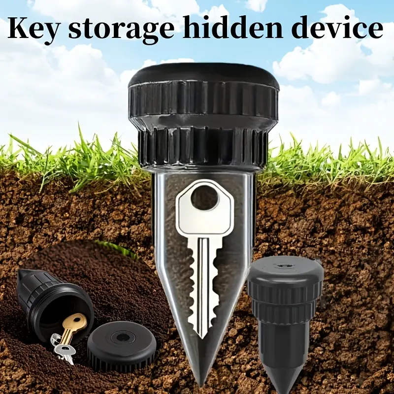 Sprinkler Key Hider – Realistic Key Concealer, Anti-Theft Key Storage Box – Outdoor Garden Lawn Waterproof Key Safe, Easily Inserted Underground in Gardens and Lawns, Waterproof and Corrosion-Resistant, Garden Accessories