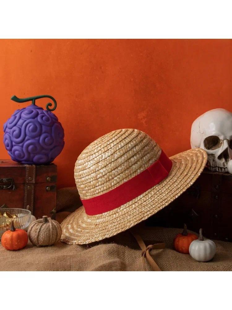 One Piece King Luffy Same Cosplay Hat Anime Cosplay Props Hats Stage Performance Accessories Neutral Sun Hats Parent-child Game