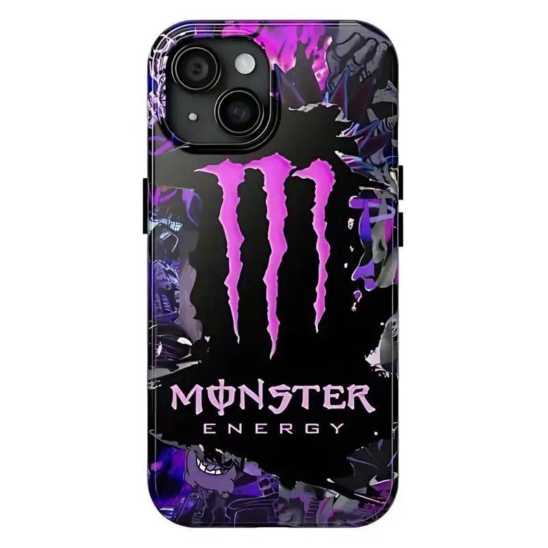 Purple & Pink Paw Print 2-in-1 Film Phone Case — Compatible with iPhone 13, 14, 15, 16 — Dual-Layer Protective Case
