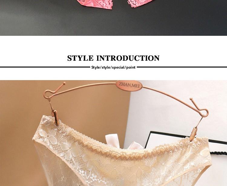 Women's Open Crotch Panties Low Waist Sexy Lace Transparent No-Remove Plus Size Briefs