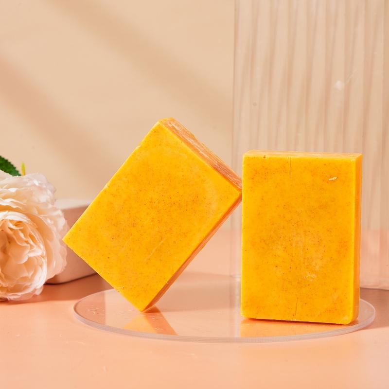 Natural Lemon Turmeric Kojic Acid Soap — Handmade Organic Brightening Body Wash & Foaming Bar for Glowing, Even-Toned Skin — Turmeric Soap, Body Cleanser & Skincare Essential-Turmeric Soap,Turmeric Bar Soap, Body Wash,Turmeric Kojic Acid Body Care Produc