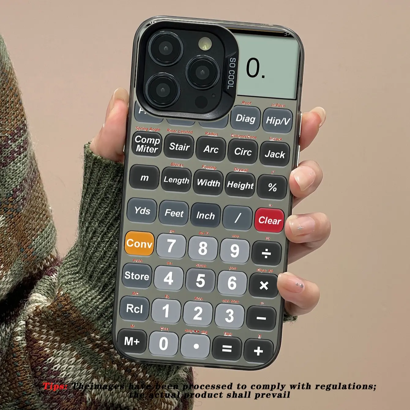 Vintage Calculator Keyboard Phone Case, Protective Phone Cover, Full Coverage Flexible Tpu, Durable Tpu, Anti-Scratch Lens, Fingerprints Resistant, for iPhone 11-17 Pro/pro Max