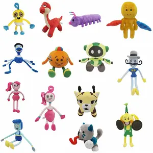 Poppy Playtime Complete 12 Styles Plush Toy Full Set Horror Game Stuffed Doll Huggy Wuggy Mommy Long Legs CatNap Bron Boogie Bot PJ Pug-A-Pillar Multiple Character Soft Flannel Creepy Plushies Gift For Kids Teens Boys Halloween Sofa Bedroom Desk Cabinet P