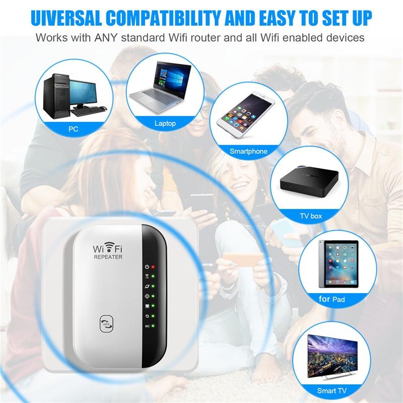 Wireless WIFI Repeater  Router Wifi Range Extender Wi-Fi Signal Amplifier Network Card Adapter for PC