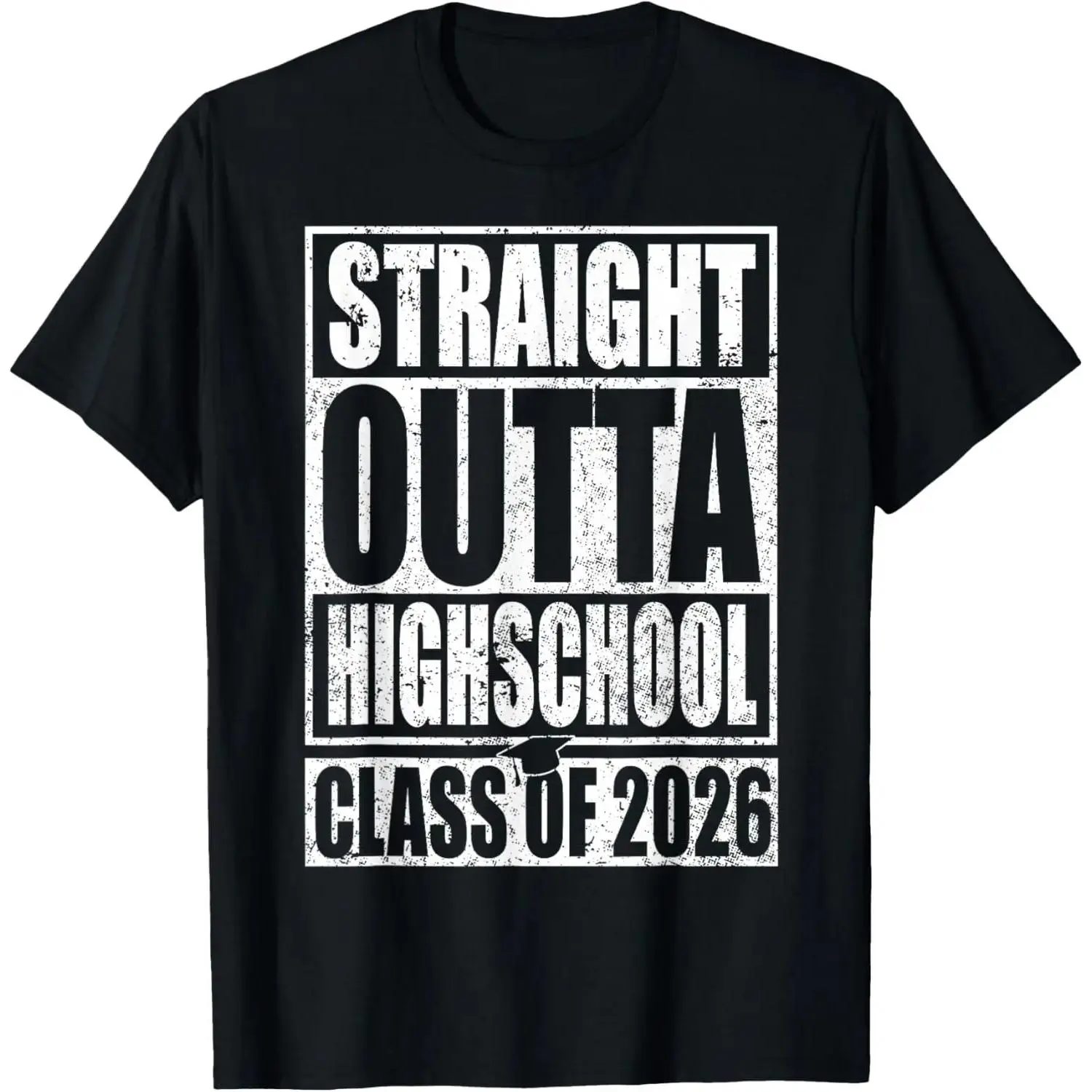 "Straight Outta Class of 2026" T-Shirt, Funny High School Graduation Gift Tee