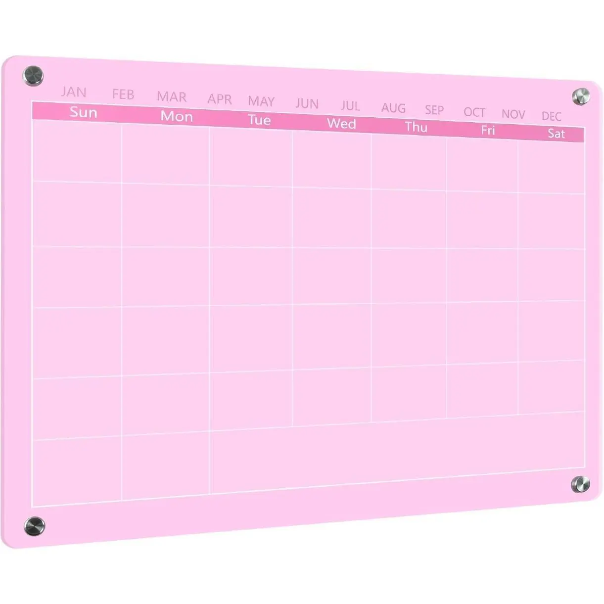 Acrylic Rectangular Dry-Erase Wall Calendar & Wall Planner - 15.7" x 11.8" Board with Dry Erase Markers for Home, Office