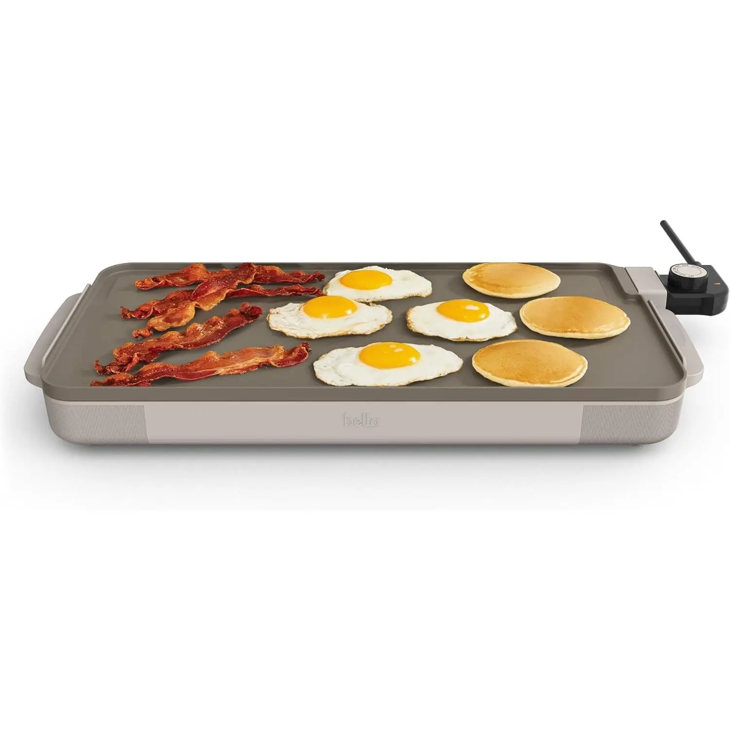 10" x 20" Electric Griddle with EverGood™ Ceramic Nonstick Coating, Removable Temperature Probe, Dishwasher-Safe Drip Tray & Cool Touch Handles, Cook up to 10 Eggs, 1500 Watt, Oatmilk
