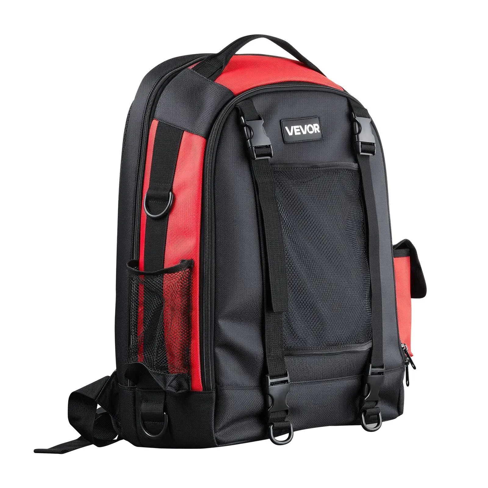 VEVOR Welder Backpack, 25.2L 1680D High-Density Polyester Gear Pack with Helmet Bag, Adjustable, Breathable, 2 Side Pockets for Tools, Welding, Outdoor Camping