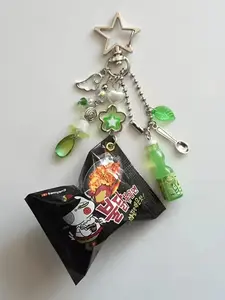 Charming Handmade Beaded Turkey Noodle Keychain Y2K, Unique DIY Craft Accessory, Perfect Gift for Animal Lovers & Collectors