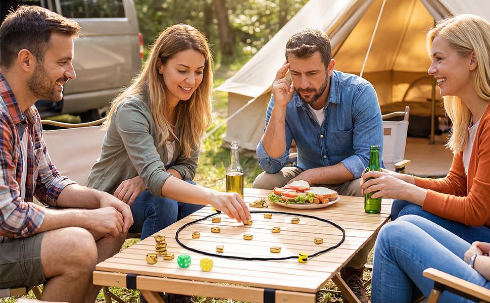Magnetic Chess Game with Stones, Magnet Chess Game with String, 40 Magnetic Rocks, Mat, Dice and Storage Bag, Fun Magnetic Stones Game for Adults and Kids Ages 8+, Easter Family Game Night and Party