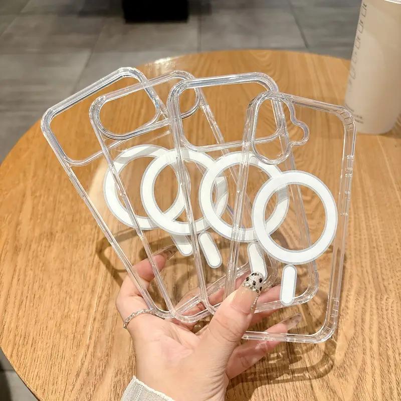 Ultra-Clear MagSafe Phone Case Compatible With iPhone 17 Pro Max 16 15 14 13 12 11 X XS Max Pro Air Plus & Samsung Galaxy S/A/NOTE/Z Series, Military-Grade Shockproof Protection, Anti-Yellowing Clear Hybrid Magnetic Case