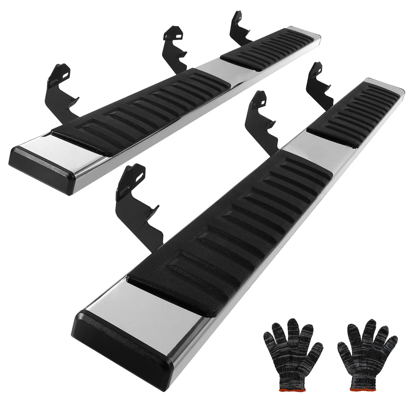 Running Boards, Step Bars Compatible with Dodge Ram Includes Classic Crew Cab, Stainless Steel 201 Construction, Withstand Harsh Weathers, Fits 2009-2018 Dodge Ram 1500-Crew Cab