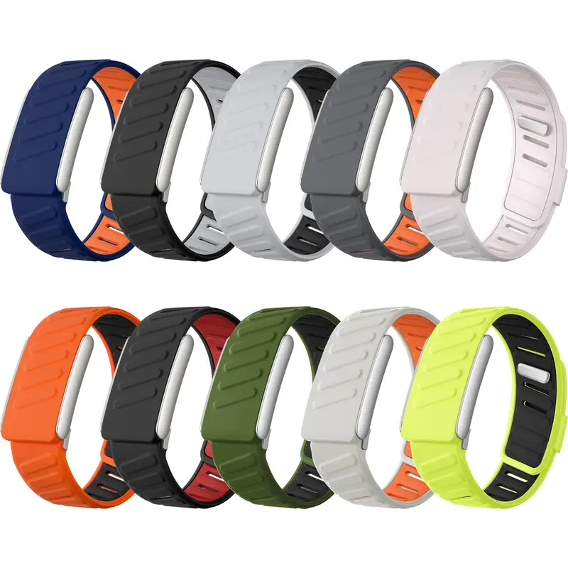 1pc Two-Tone Silicone Waterproof Replacement Wristband Compatible With WHOOP 5.0 Standard, WHOOP 5.0 MG, Skin-Friendly Flexible Wear-Resistant Wrist Strap Accessory (Tracker Not Included)