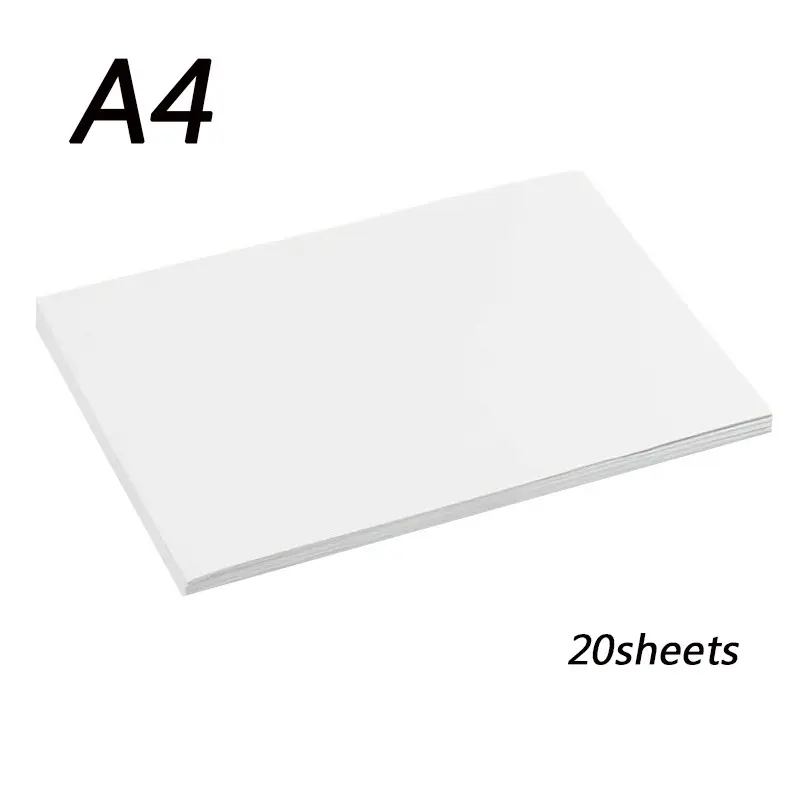 20 sheets of A4 high gloss photo paper, 8.26in x 11.69in inkjet photo printer paper, used for photos, calendars, booklets, cards, menus, photo paper (200gsm/54lb)