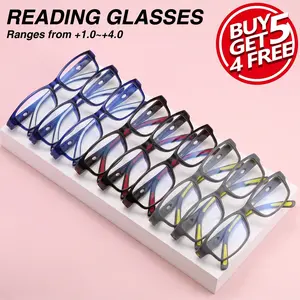 Gigula 9-Pack Reading Glasses Set, Stylish Men's Small Frame Presbyopia Glasses, Versatile Daily Wear Eyewear, Fashionable and Affordable