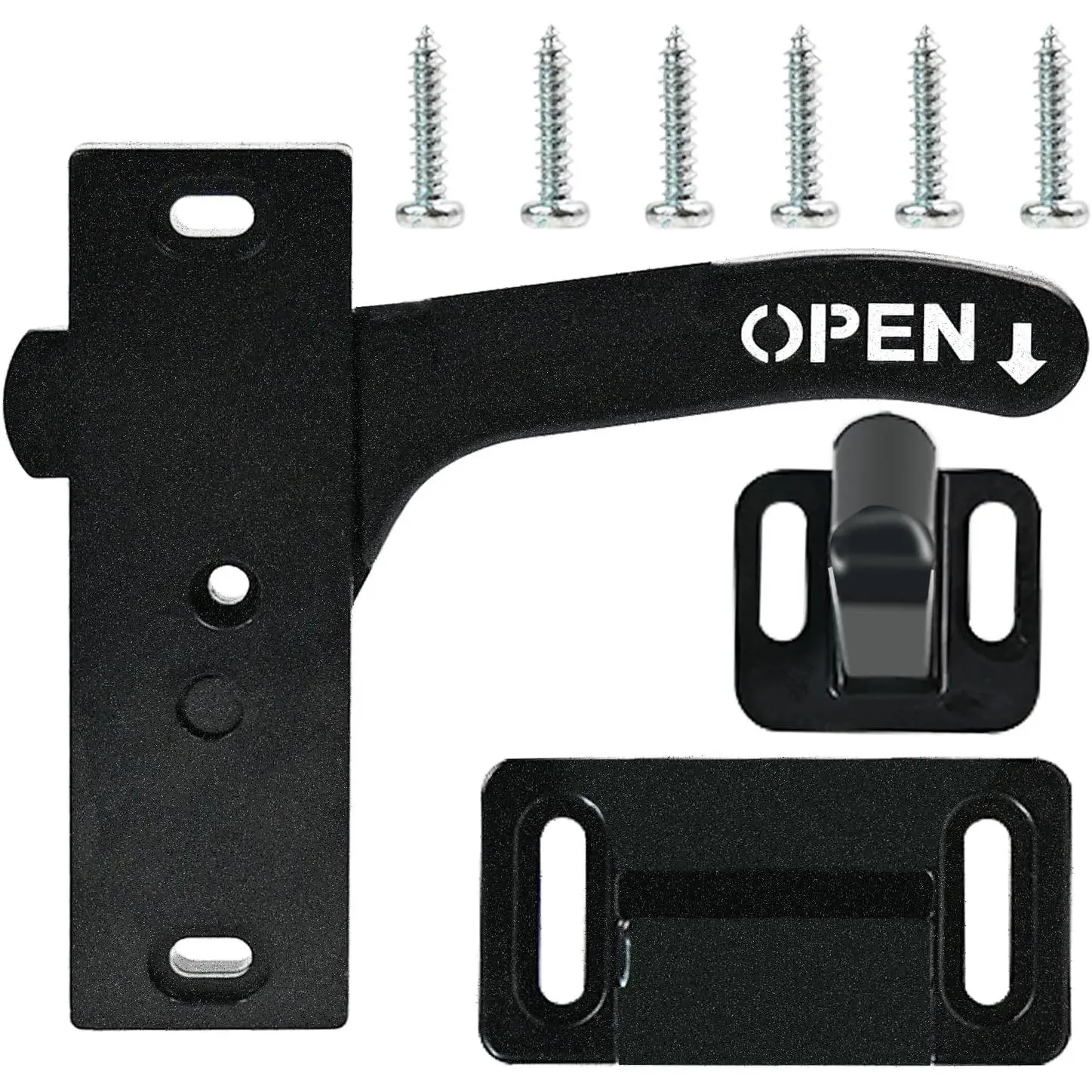Synthetic RV Screen Door Lock Complete Kit - Heavy-Duty Right-Hand Handle, Secure Latch, Screws Included, Easy Installation for Travel Trailers, Motorhomes