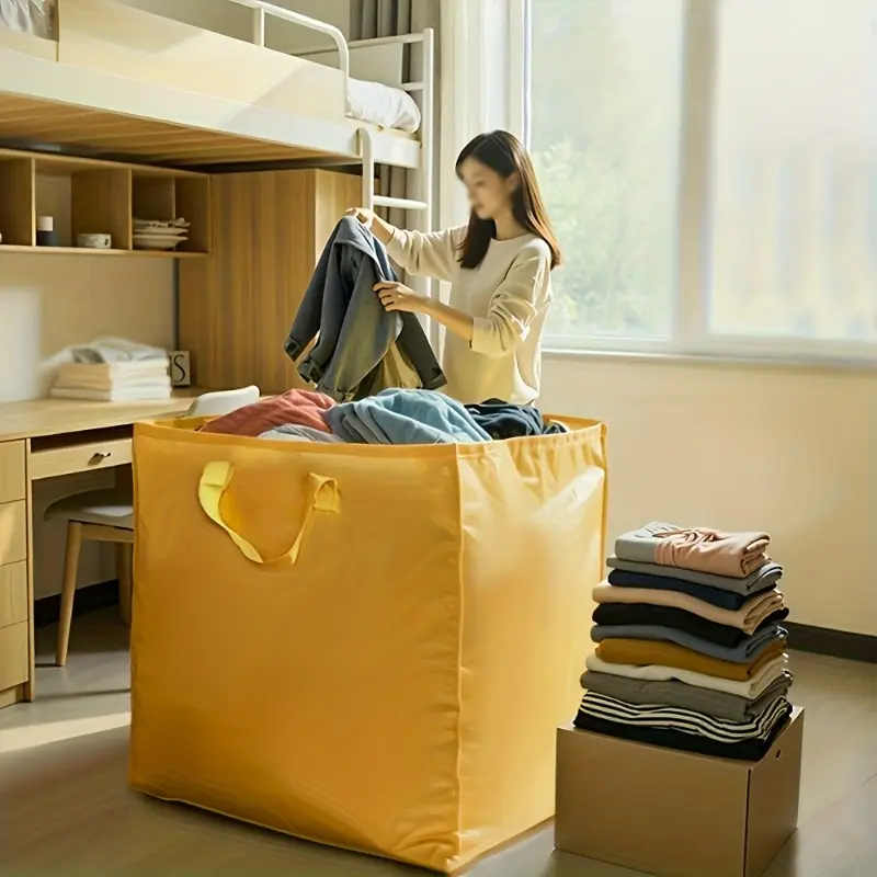 Extra-large thick moving bag - Heavy-duty waterproof multipurpose storage organizer bag, foldable and portable design. Suitable for university dormitories, homes, offices and travel scenarios. Ideal gift for students and professionals.