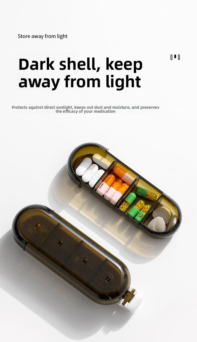 FaSoLa pill box is a portable medicine dispensing box, a mini pill compartment box for carrying with you, and a light-proof pill storage box