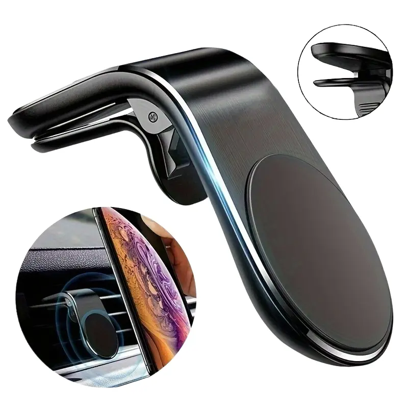 High-Quality Strong Magnetic 360-Degree Rotating Phone Holder, Ventilation Port Car GPS Phone Stand, Detachable Easy Installation