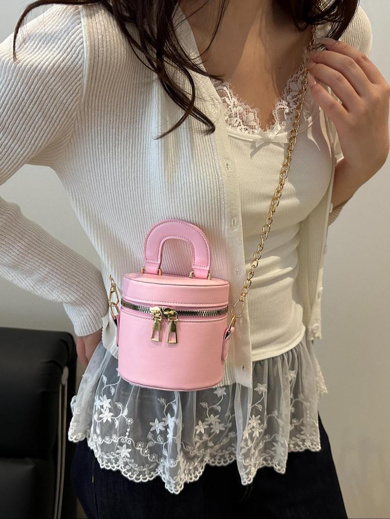 Women's Elegant Minimalist Handbag, Fashionable Solid Color Crossbody Bag for Daily Used, Casual Trendy Versatile High-quality Daily Commuting Bag, Handbag Shoulder Purse, Pu Leather Handbag