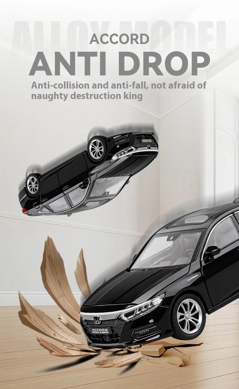 1:24 Luxury Sedan Sound and Light Alloy Metal Die-cast Car Model Collectible Hobby Decoration Fashion Holiday Gift Box for Boys