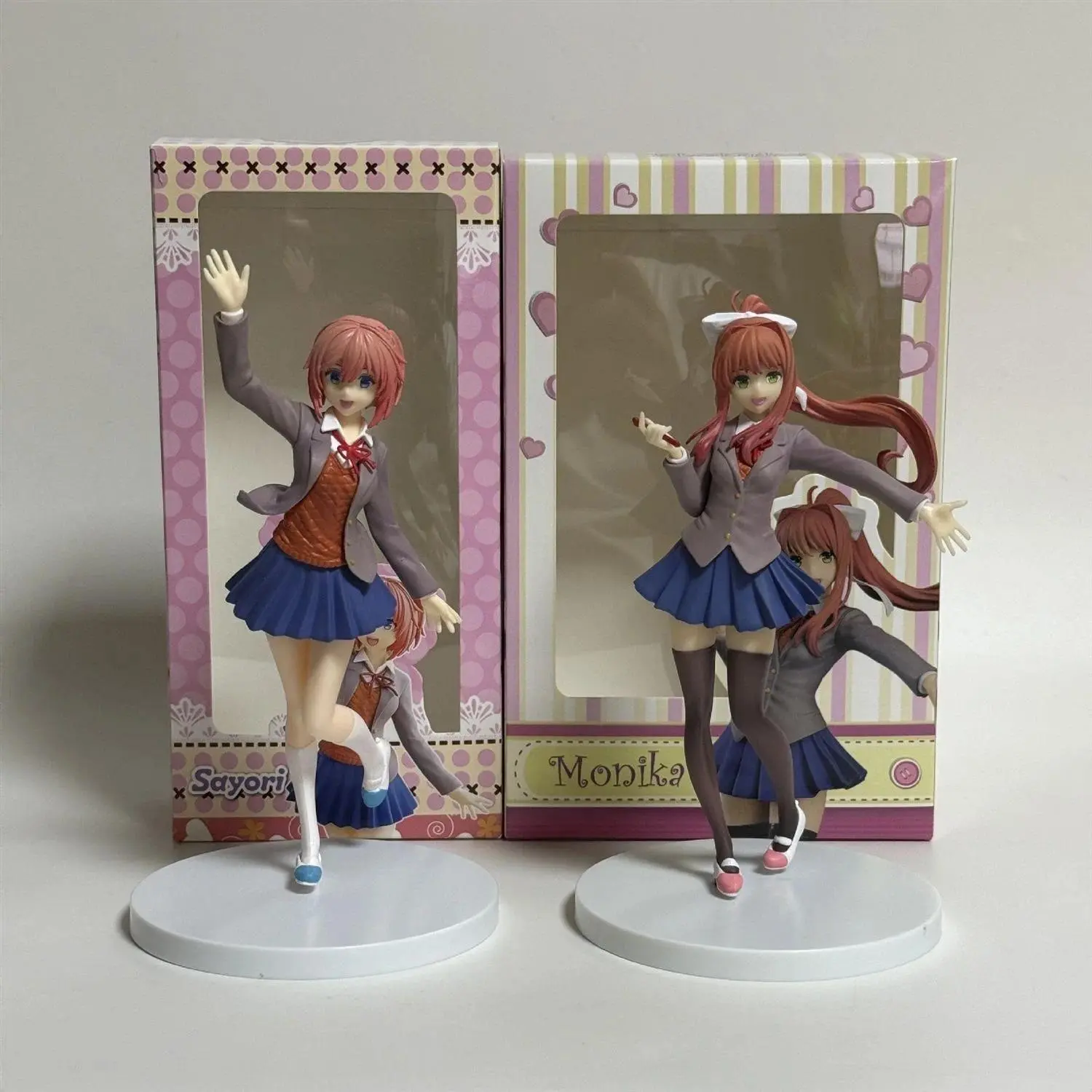 Kawaii Doki Doki Literature Club Monika Sayori Anime Figure Collection Toy Model Collection Ornament Girl Birthday Gifts