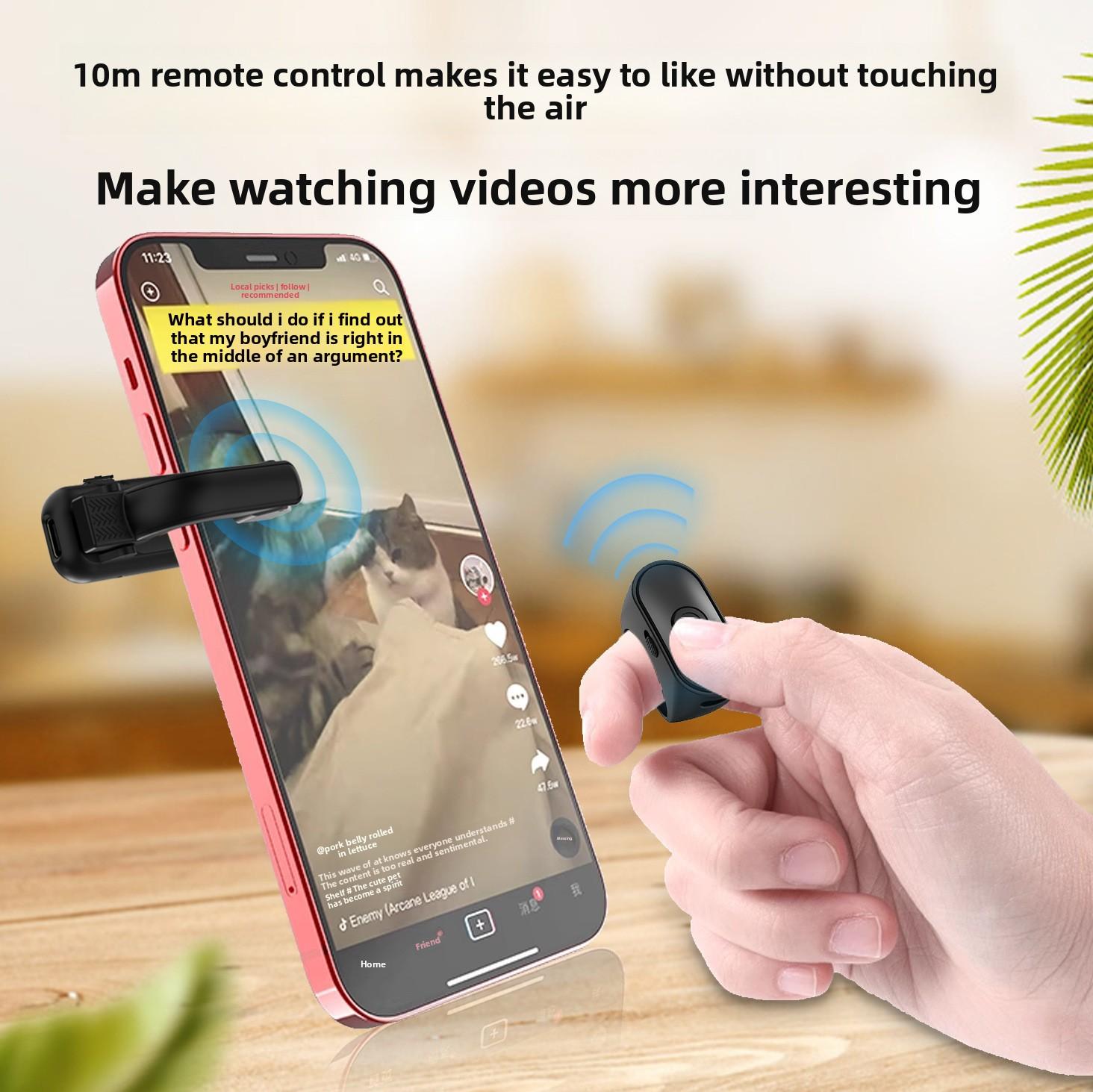 Versatile Wireless Page Turner & Camera Remote for Kindle, iPhone, iPad & Android Tablets with Rechargeable Lithium Battery & USB Charging