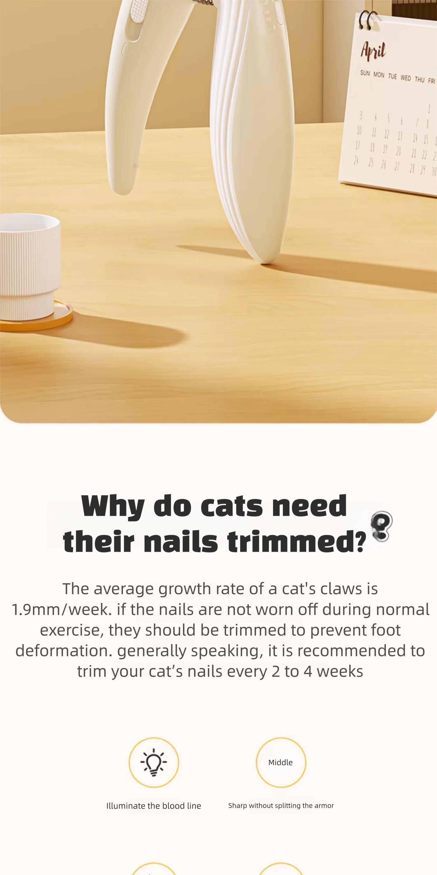 SoPets Pet Nail Clippers with LED Light - Safe Blood Line Finder for Dogs Cats Beginners