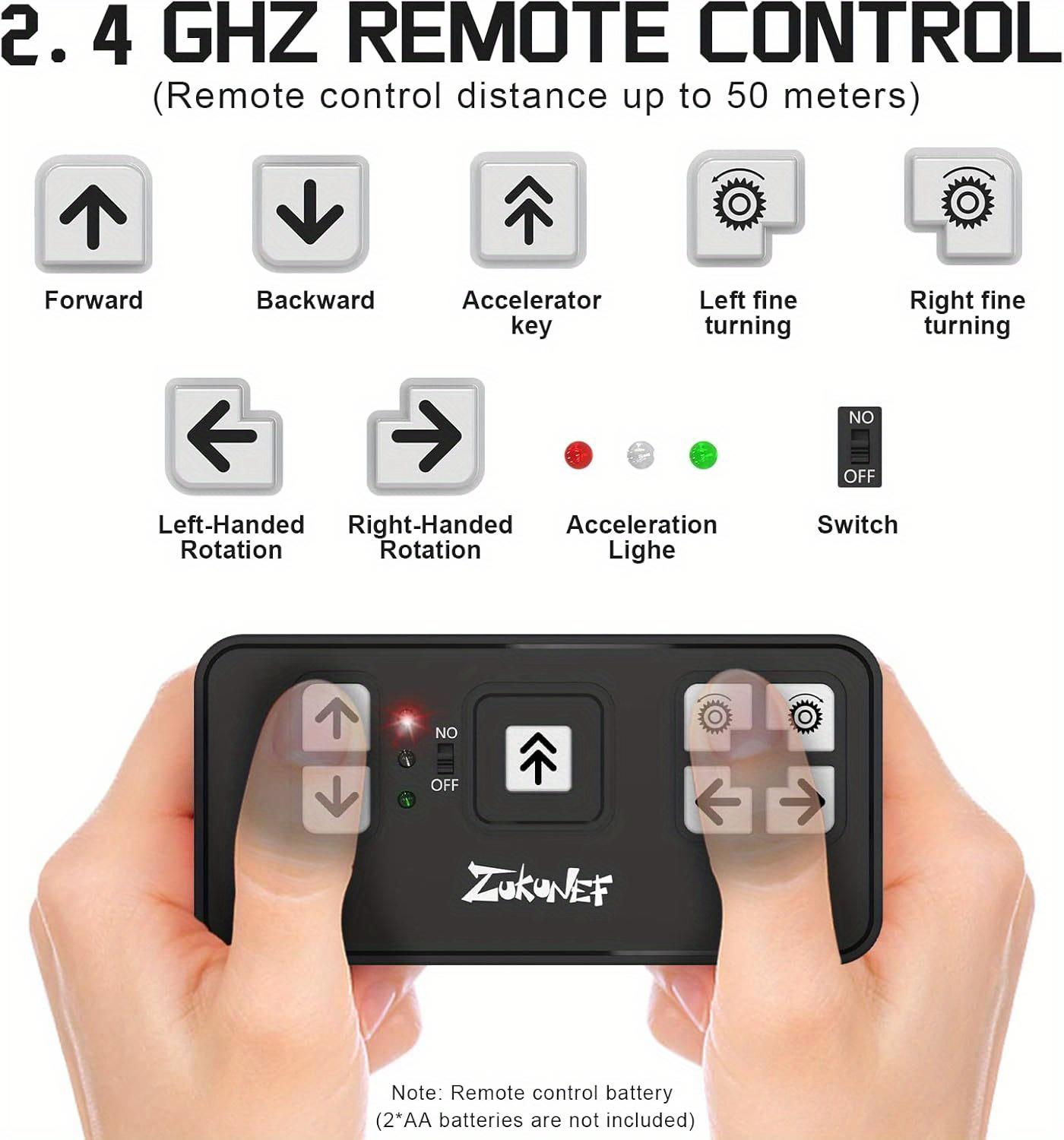 2.4GHz Mini Remote Control Speedboat – USB Rechargeable RC Racing Boat with LED Lights