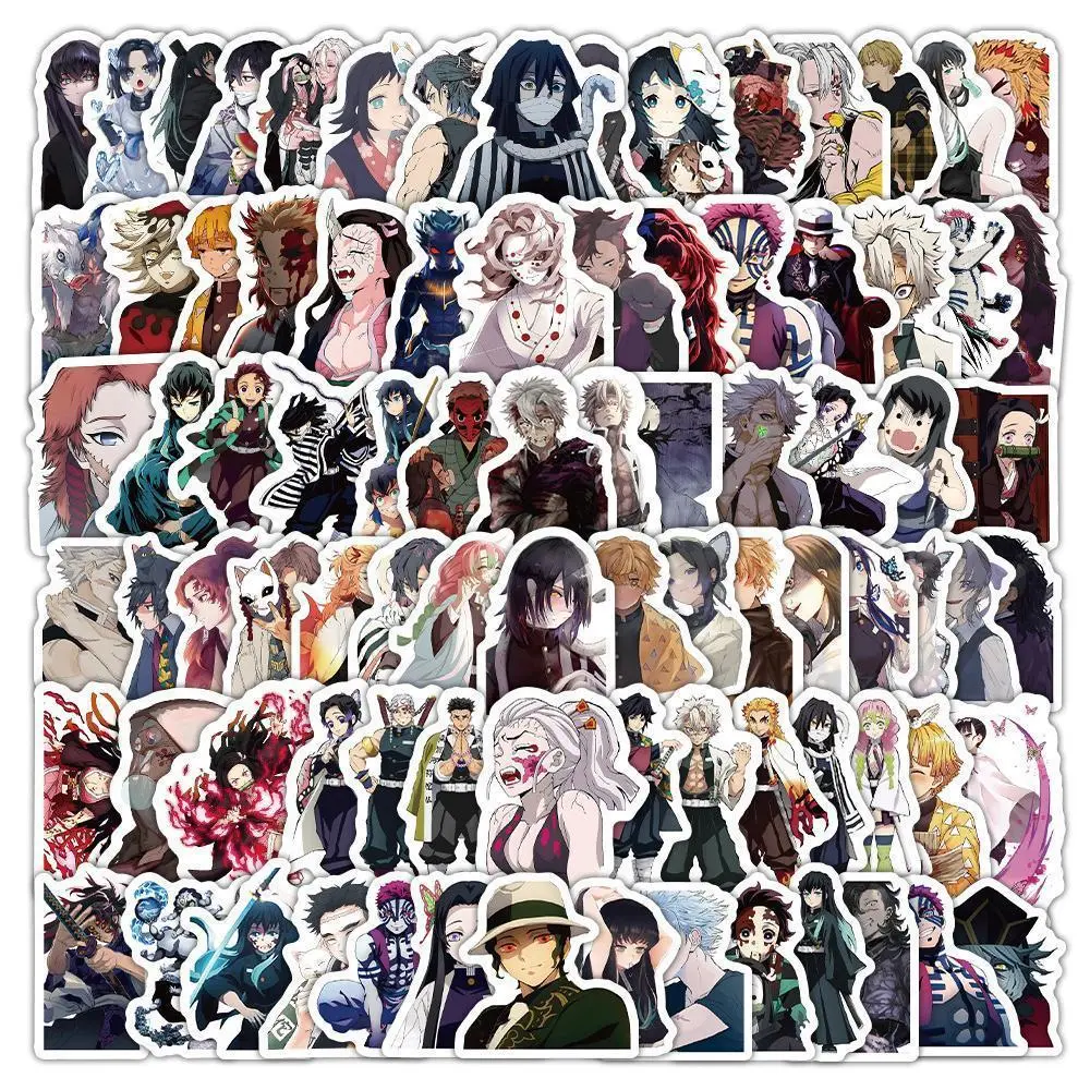 10/30/50/100pcs Demon Slayer Hashira Training Anime Stickers Cartoon Decals Notebook Fridge Laptop Decoration Sticker Kids Toys