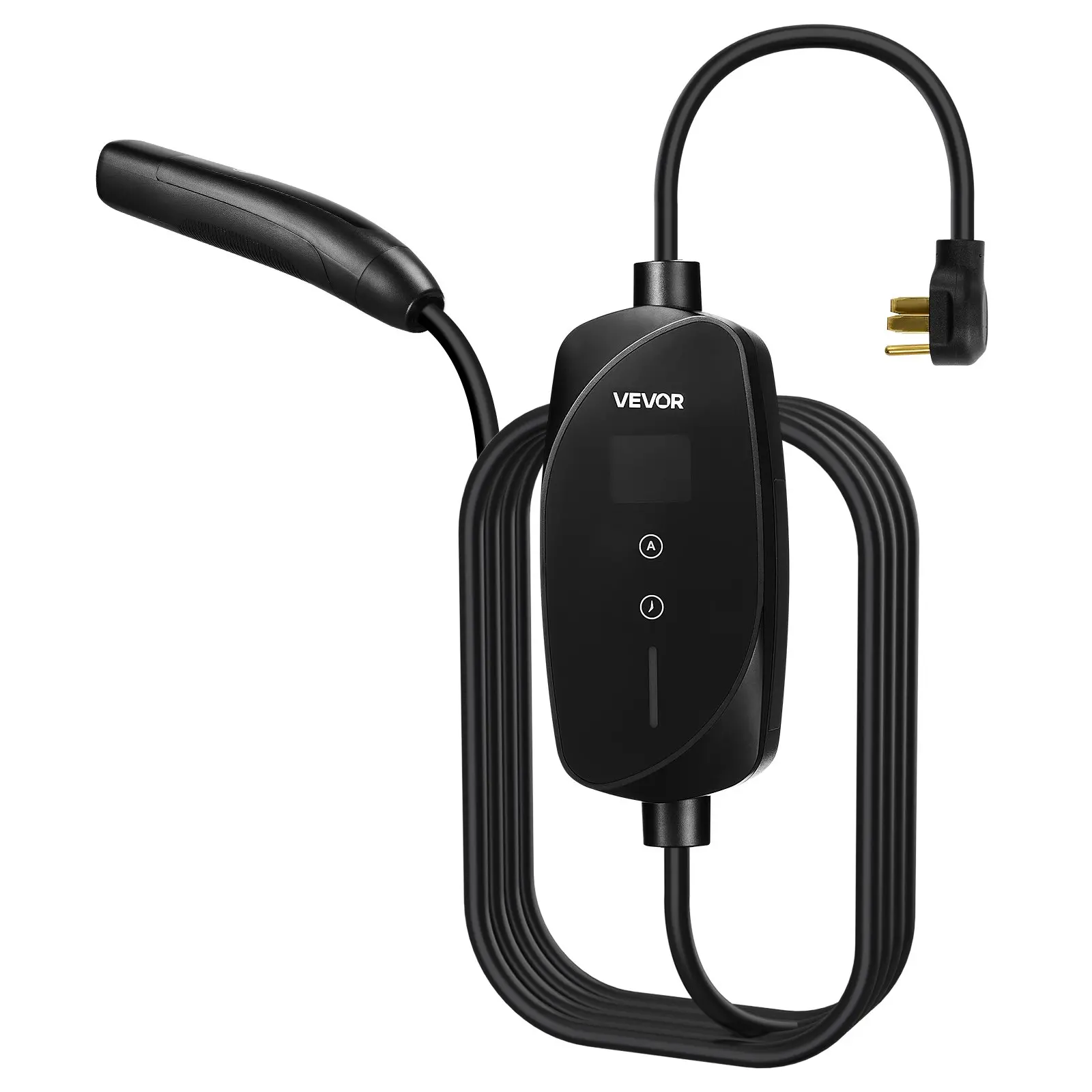 【DealsForYouDays】VEVOR Level 2 Tesla EV Charger, 32A Adjustable Power Portable Unit, 240V Home Charging Station, 25 ft Cable, NEMA 14-50P Plug, LCD Display, NACS Connector, IP66 Waterproof, for Tesla Model Y/X/3/S