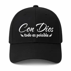 Con Dios Todo Es Posible Spanish Faith Baseball Cap, Structured Polyester Hat for Men and Women, Christian Religious Graphic Cap, Father's Day Gift, Casual Curved Brim Outdoor Sun Hat