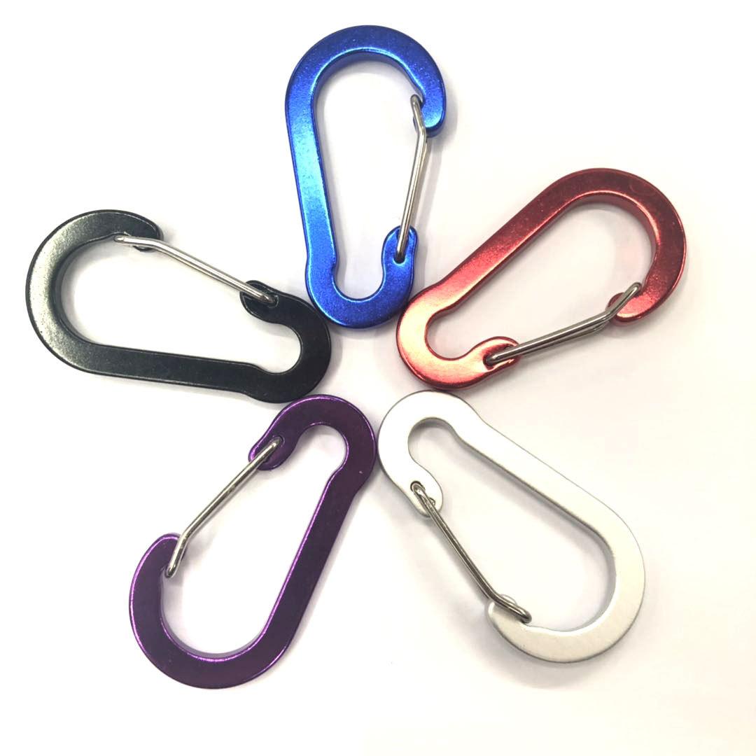 Aluminum alloy carabiner D-shaped quick-release buckle, thickened hanging buckle, D-shaped carabiner quick-release buckle
