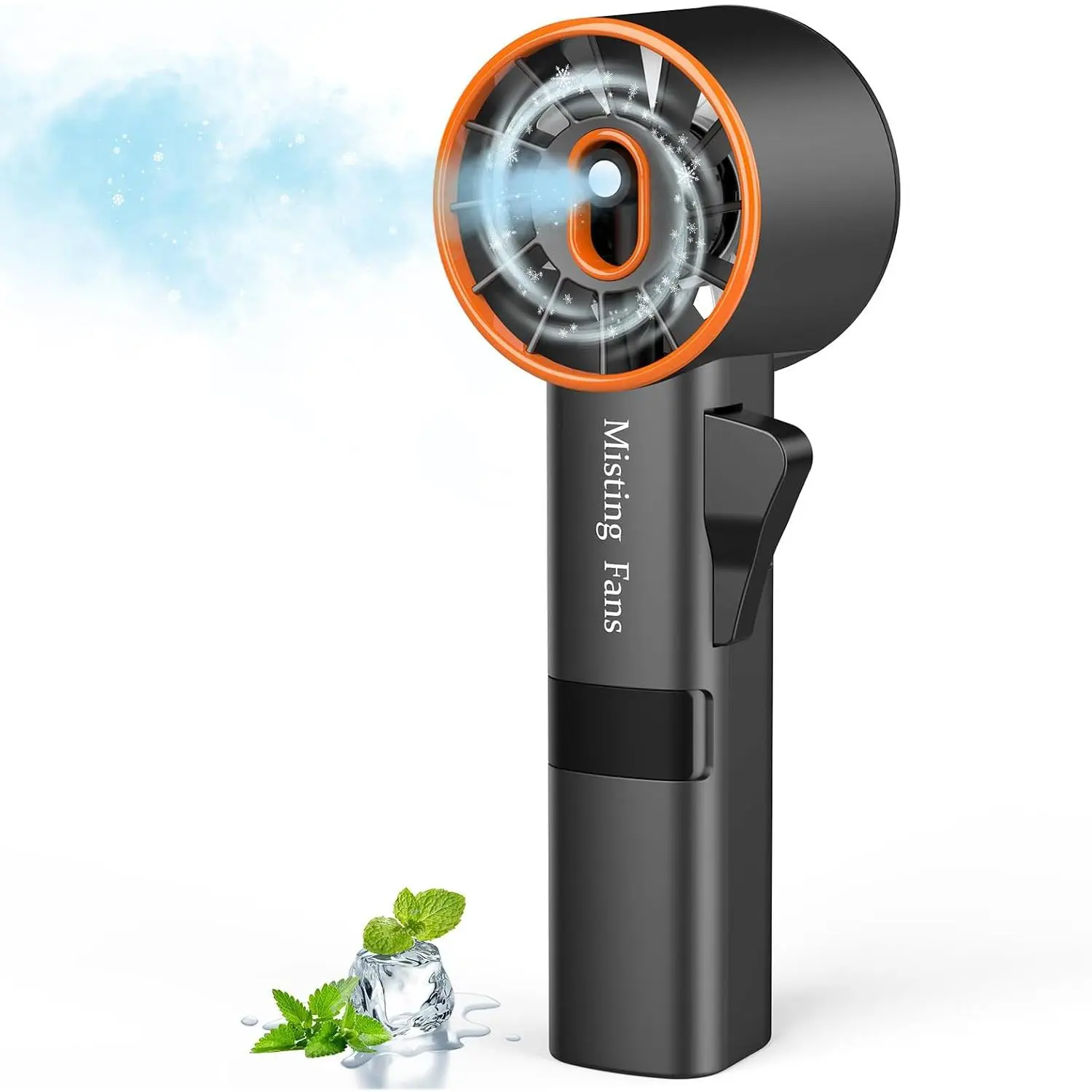 Portable Handheld Misting Fan, Turbo Fans with Mist, , 3 Speeds Personal Small Water  Fan, Outdoor Cooling Rechargeable  Operated Fans for /Travel/Makeup/Shopping
