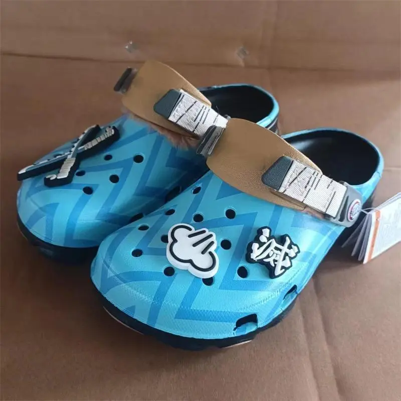 Summer Men Non-Slip Home Shoes Slipper Outdoor Travel Beach Sandals Cartoon Cave Shoes Anime Demon Slayer Slippers Gift