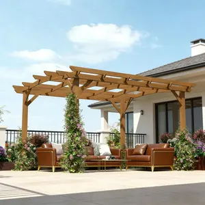 AobtkelArched Design Pergola,Outdoor Gazebo Grape Trellis On-Site