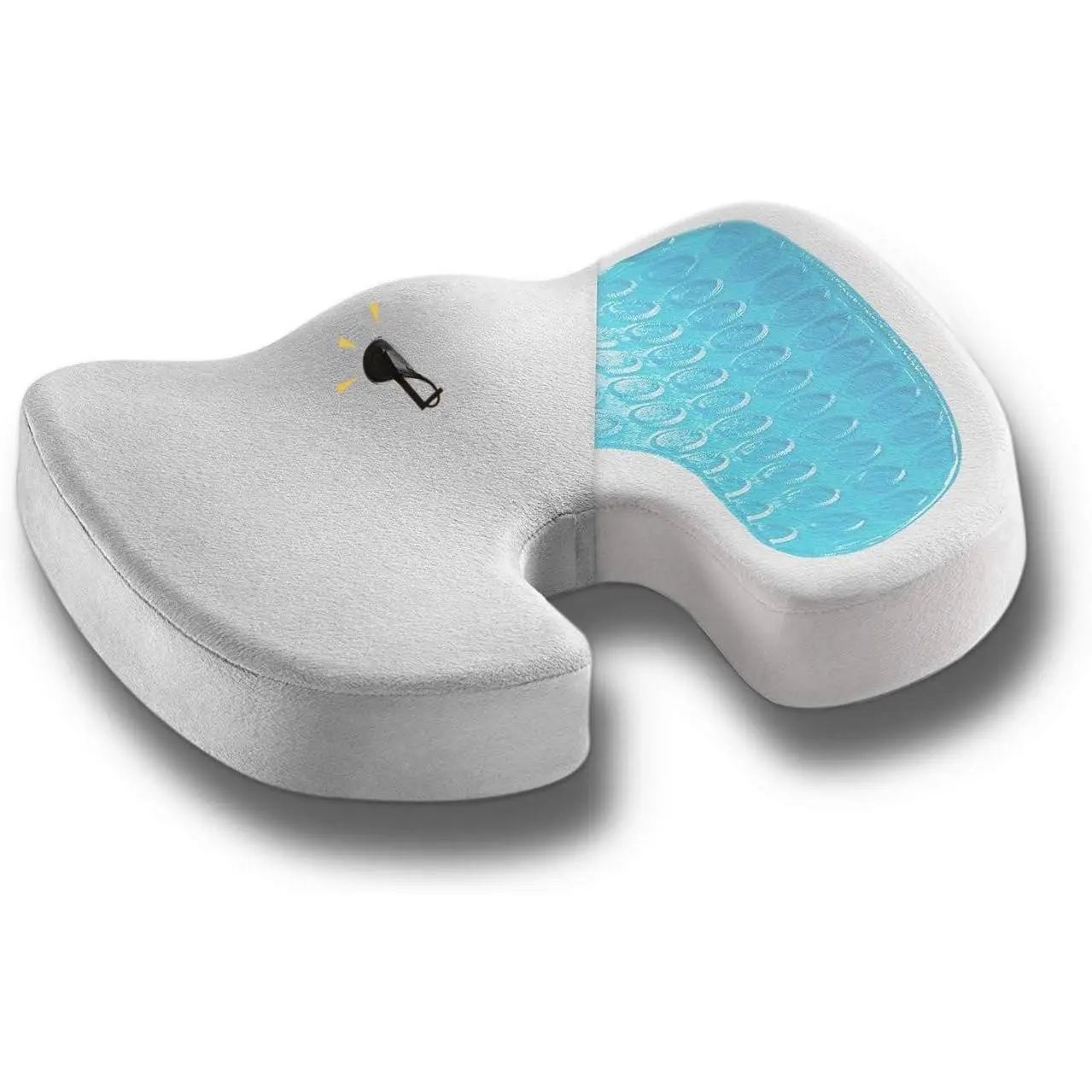 Large Seat Cushion with Carry Handle and Anti Slip Bottom, Large Gel Memory  Seat Cushion -  Gel & Memory  -  Cushion for   –  &   (Grey)