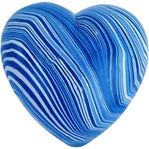 Love Heart Squeeze Toy Anxiety Relief Flow Texture Heart Shape Sensory Toy Soft TPR Decompression Stress Ball Party Favors (Blue)