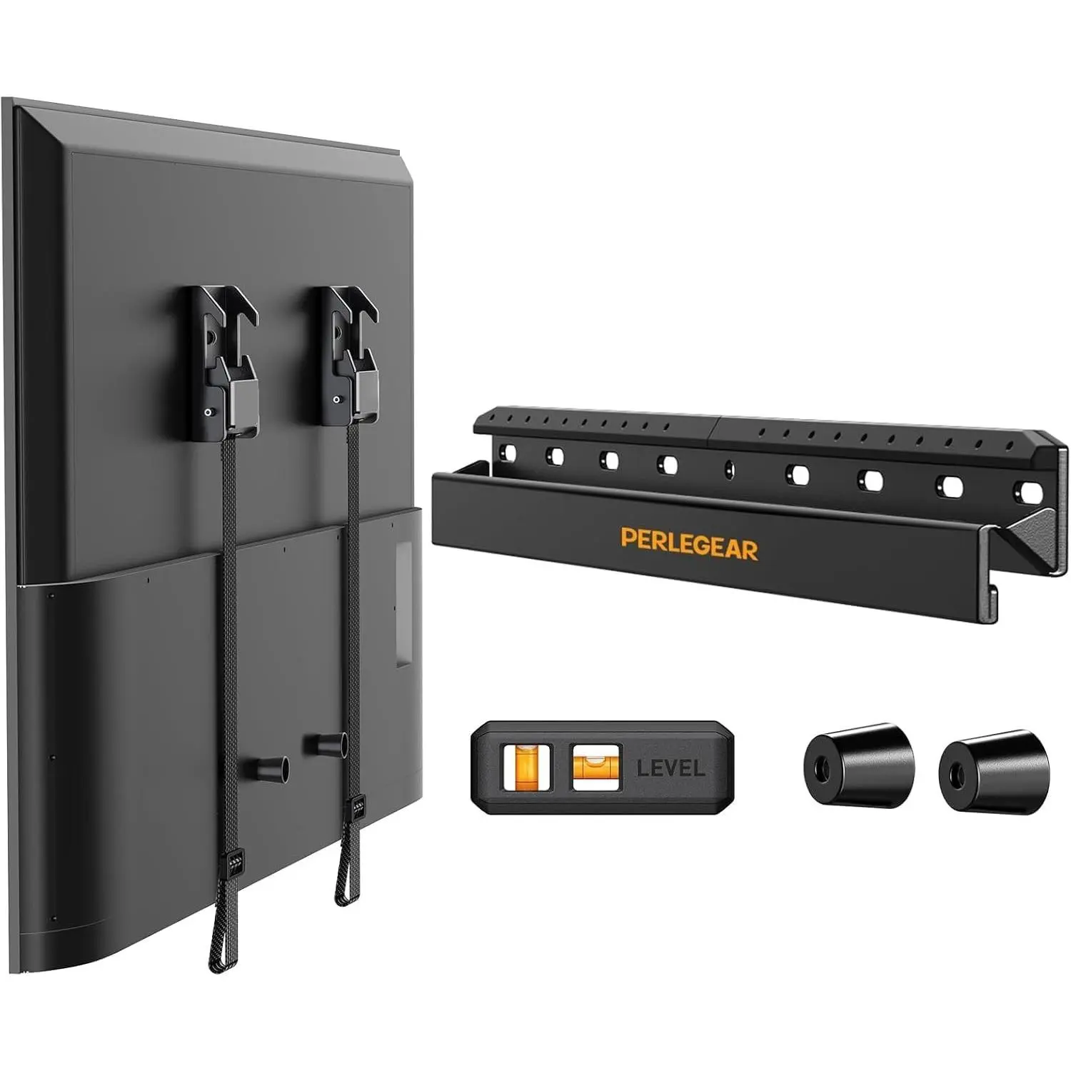 No Drill TV Wall Mount for Most 24-65 Inch TVs up to 100 lbs, Studless TV Mount, Drywall TV Bracket with Max VESA 400x400mm, No Stud, Easy Install, Low Profile