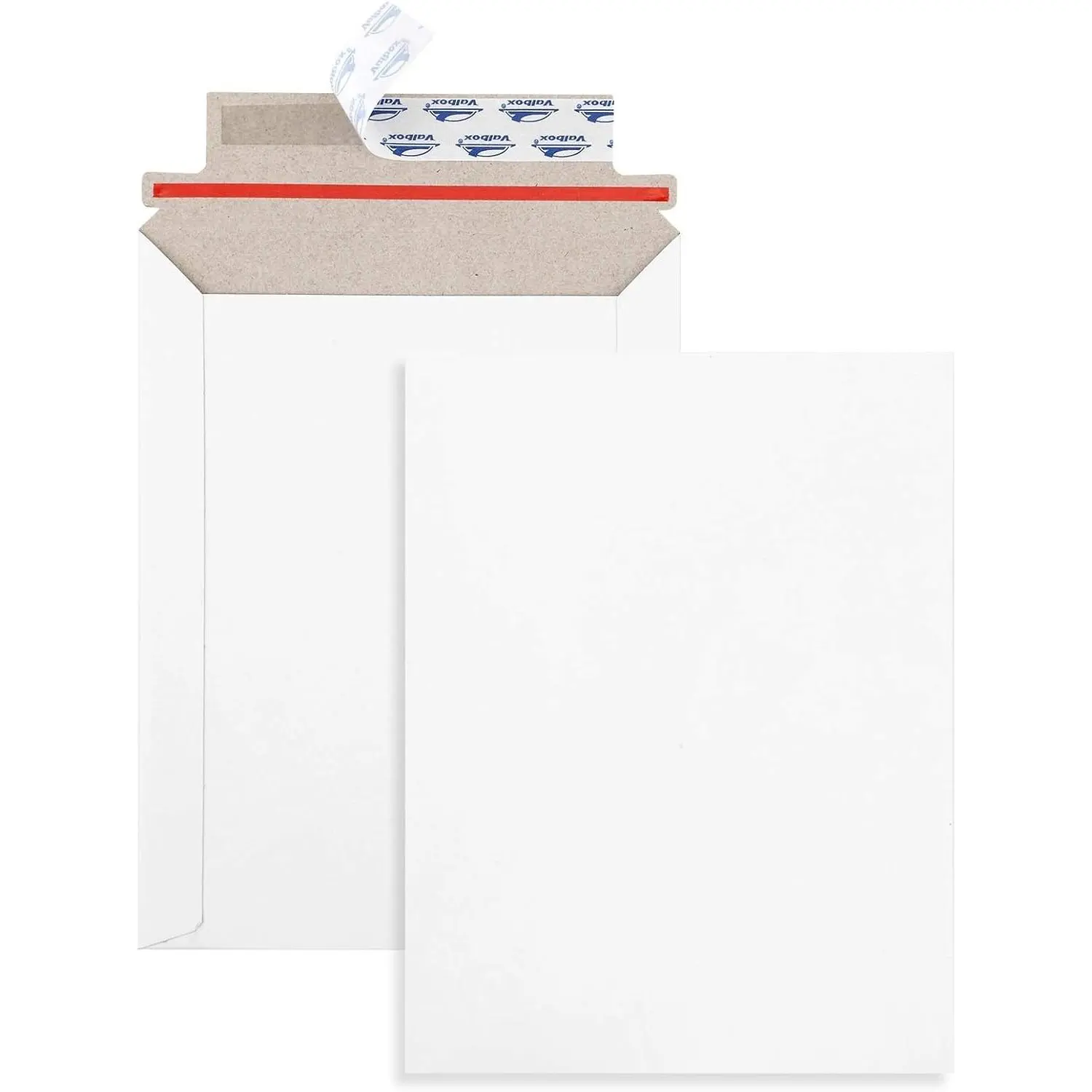 6x8 Self Seal Photo Document Mailers 25 Pack Stay Flat White Cardboard Envelopes, 6.25 x 8.25 Inches