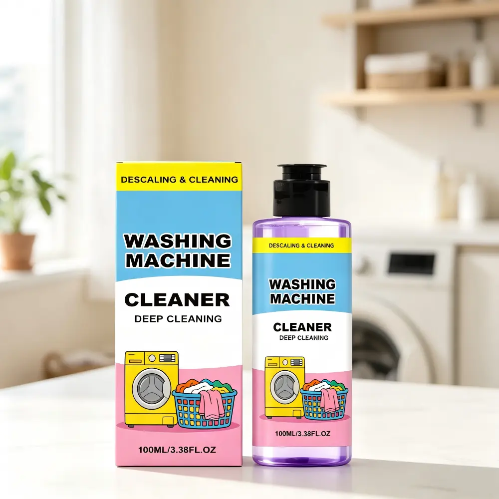 【4PCS】Washing Machine Descaler Cleaner, 100ml Washer Care Deep Cleaning Solution for Front-Load & Top-Load Washers
