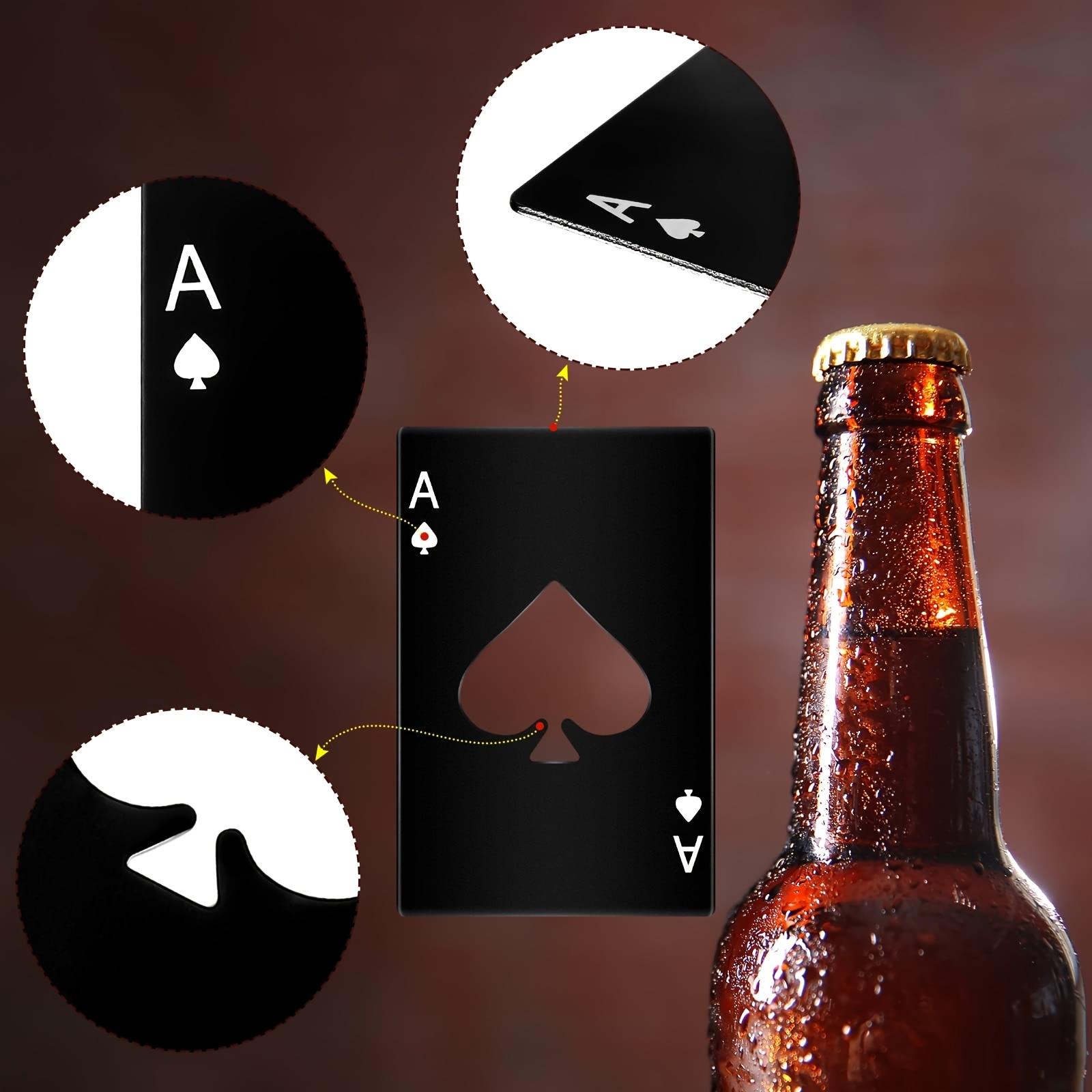 For Weddings, Anniversaries & Birthdays, Creative Bottle Opener Solution, 50 Pcs Hollow Ace of Spades Poker Stainless Steel Wine Bottle Opener, Stainless Steel Beer Opener, Effortlessly Prepare Party Favors, Party Favor Supplies