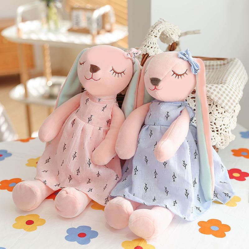 Cute Rabbit Design Plush Toy, 1 Count Soft Stuffed Rabbit Plushie, Cartoon Rabbit Doll, Birthday Gift for Kids, Home Decoration