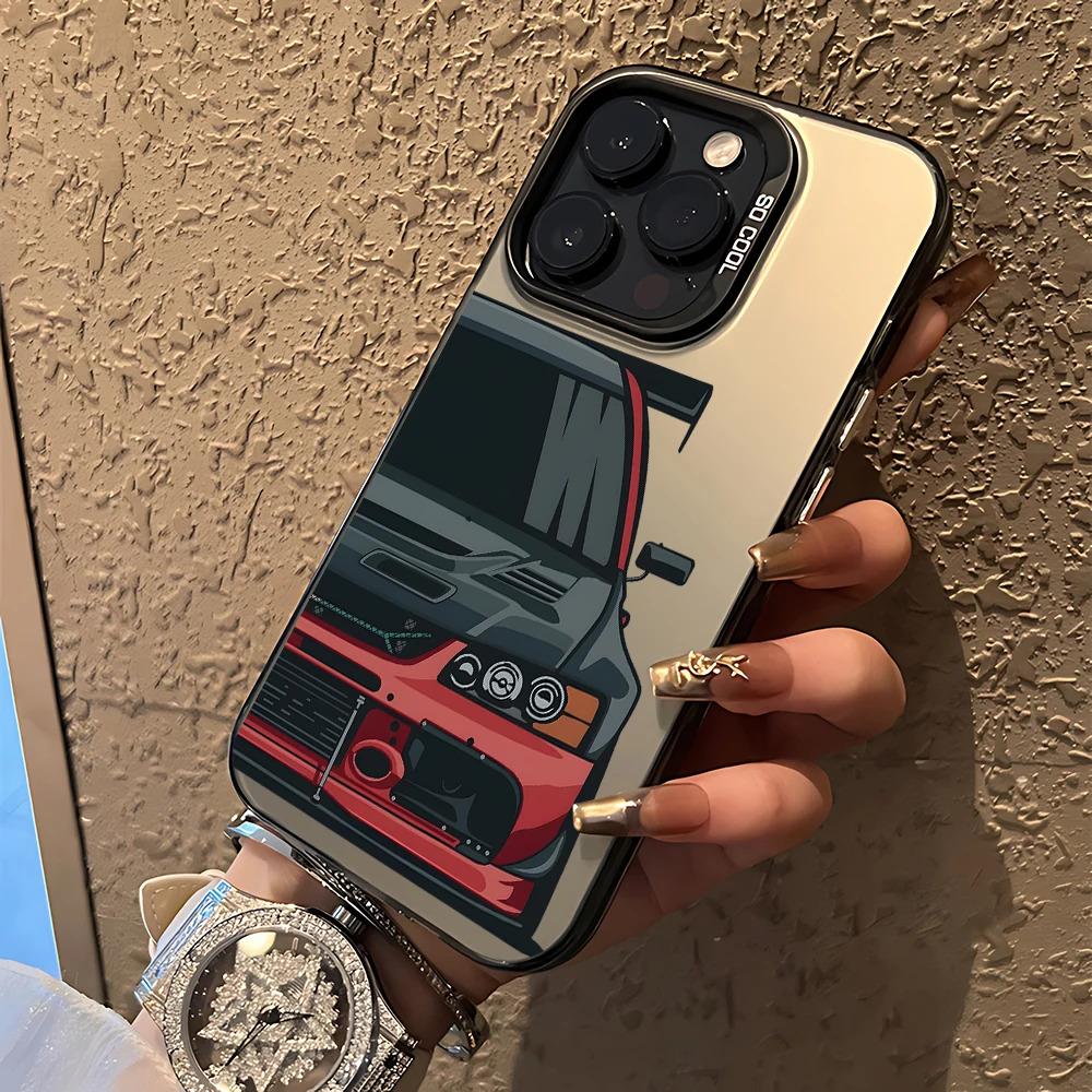 Cool JDM Sports Car Phone Case For iPhone 17 16e 16 15 14 13 12 11 mini Pro Max X XR 8 7 Air Plus Anti Fall Matte Back Cover