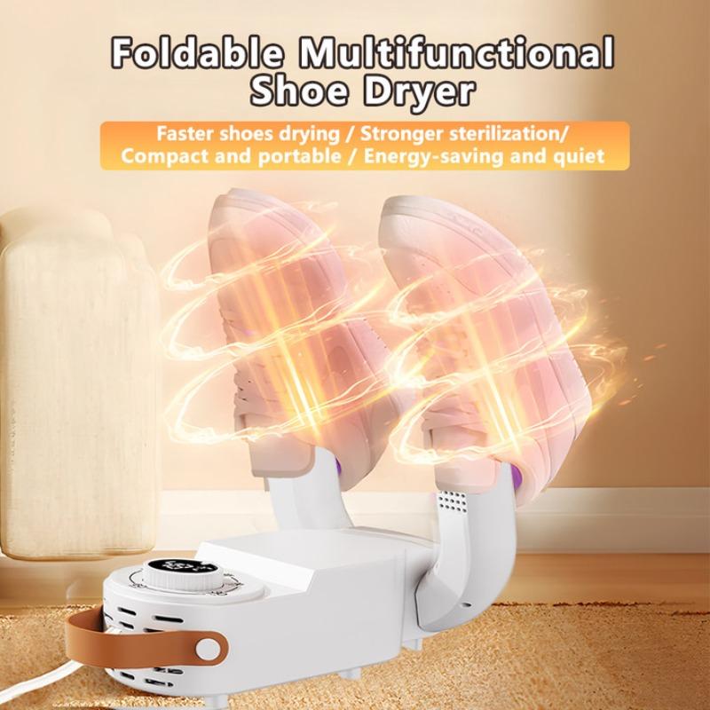 Foldable UV Shoe Dryer, Fast Hot Drying, Smart Temperature Control, Automatic Timer, Portable Home Deodorizer, Holiday Gift Idea