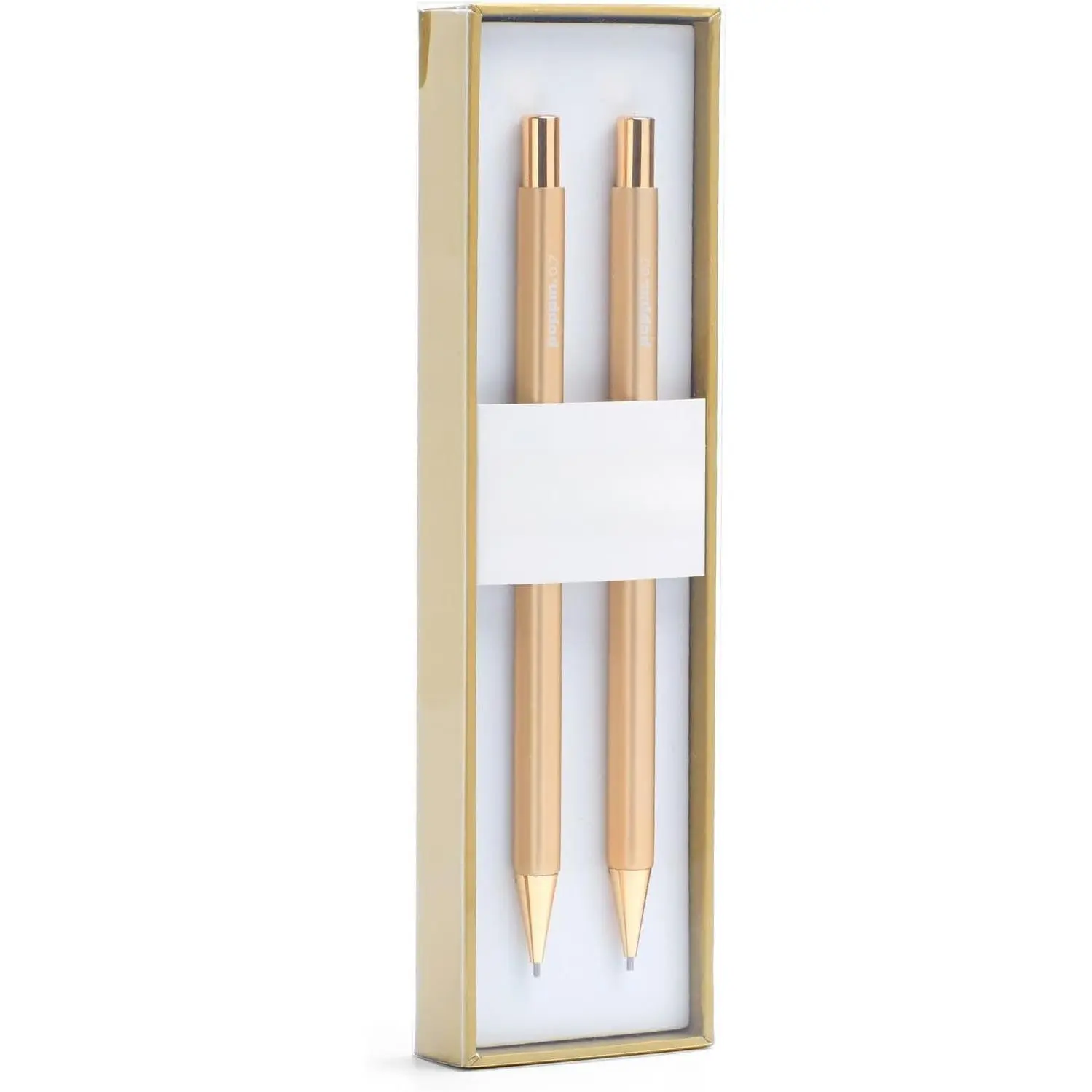 Luxury Finish Mechanical Pencils Set of 2 - 0.7mm, Heavy Barrel, Eraser Cap, Standard Refills, Ideal for Corporate Gifts (Office Stationery Writing Tool)
