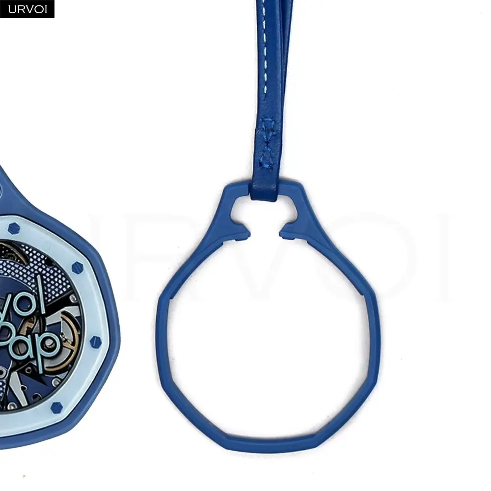 URVOI Leather Landyar strap for Swatch x AP Royal Pop Pocket Watch quality calfskin design bioceramic pop‑and‑go attachment Fashionable Watch Accessories
